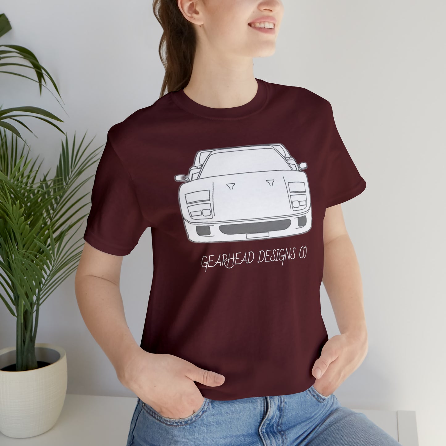 Ferrari F40 Front and Rear Bella+Canvas Tee