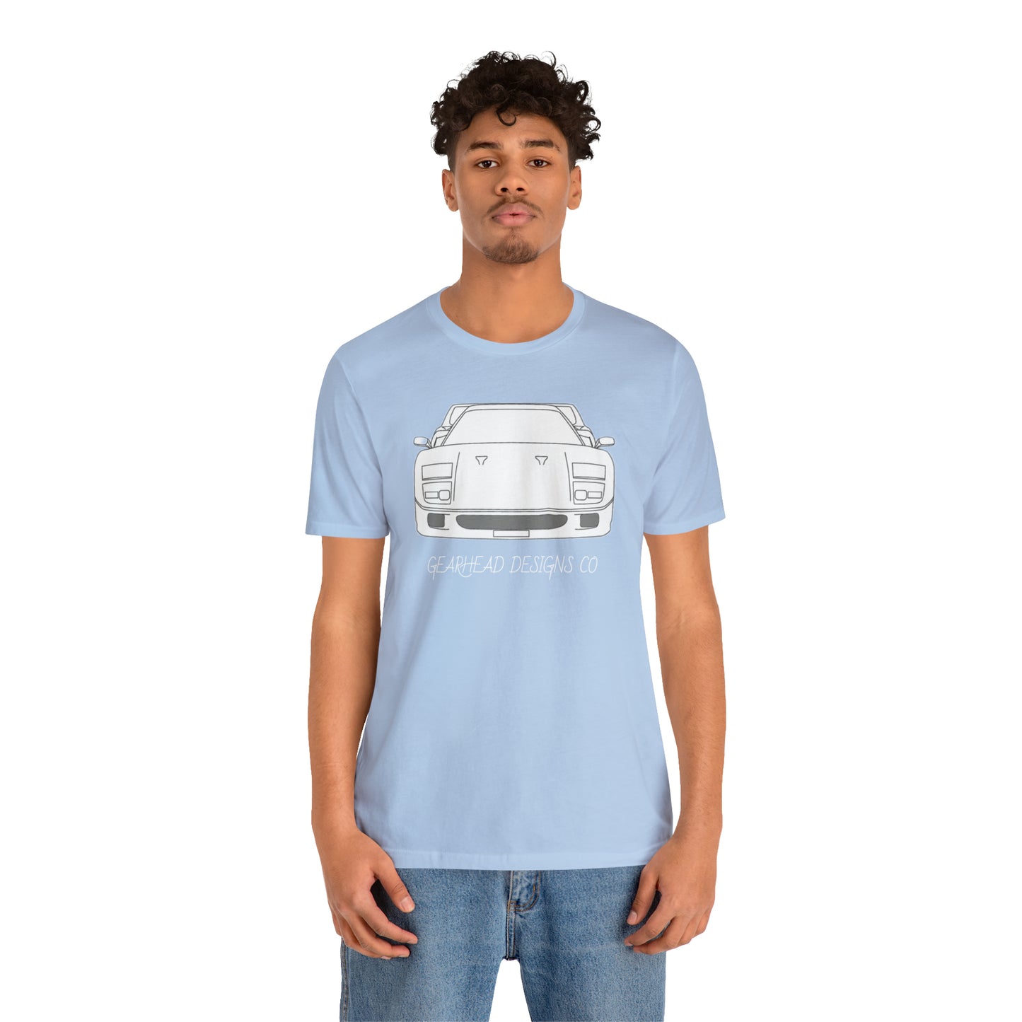 Ferrari F40 Front and Rear Bella+Canvas Tee