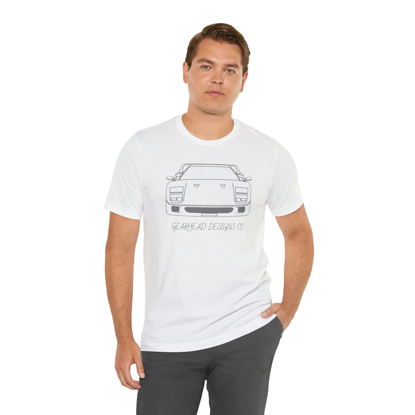 Ferrari F40 Front and Rear Bella+Canvas Tee