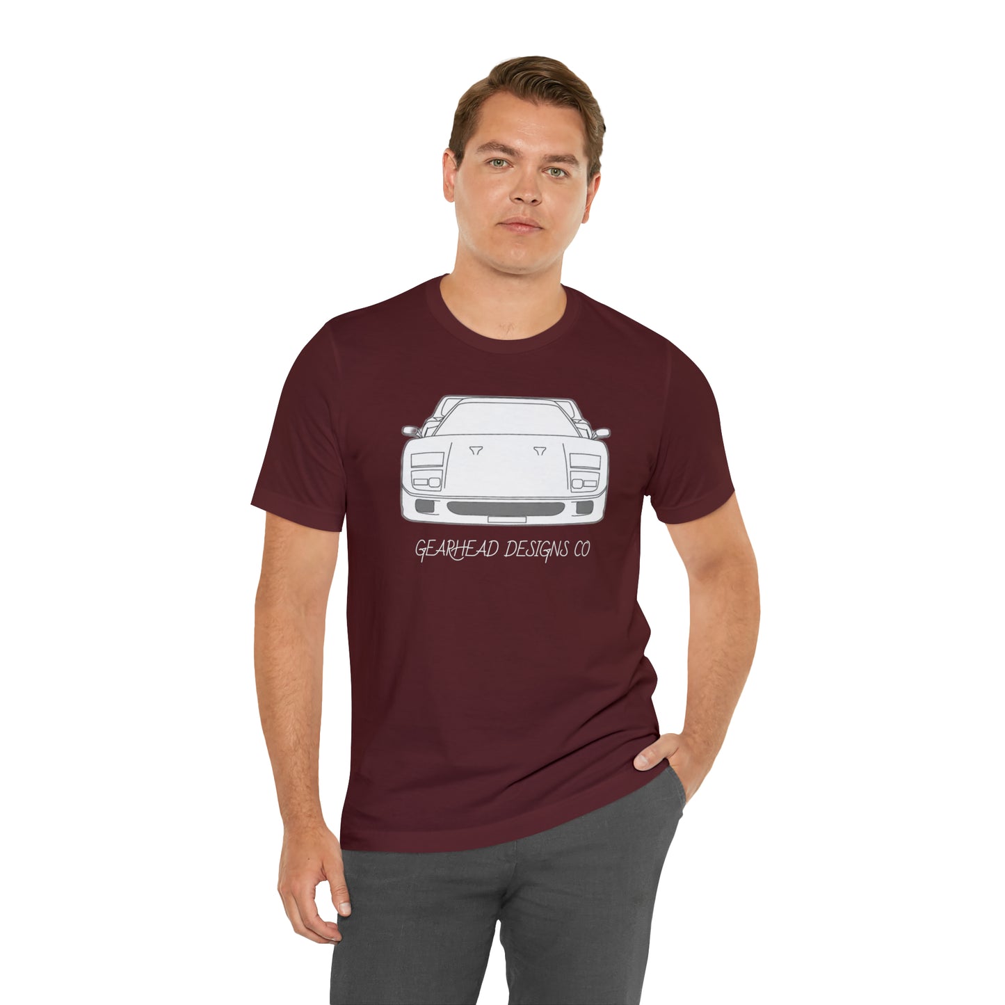 Ferrari F40 Front and Rear Bella+Canvas Tee