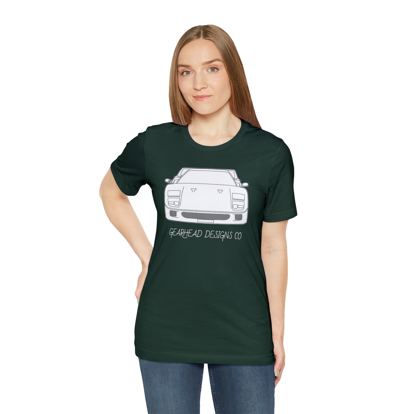 Ferrari F40 Front and Rear Bella+Canvas Tee