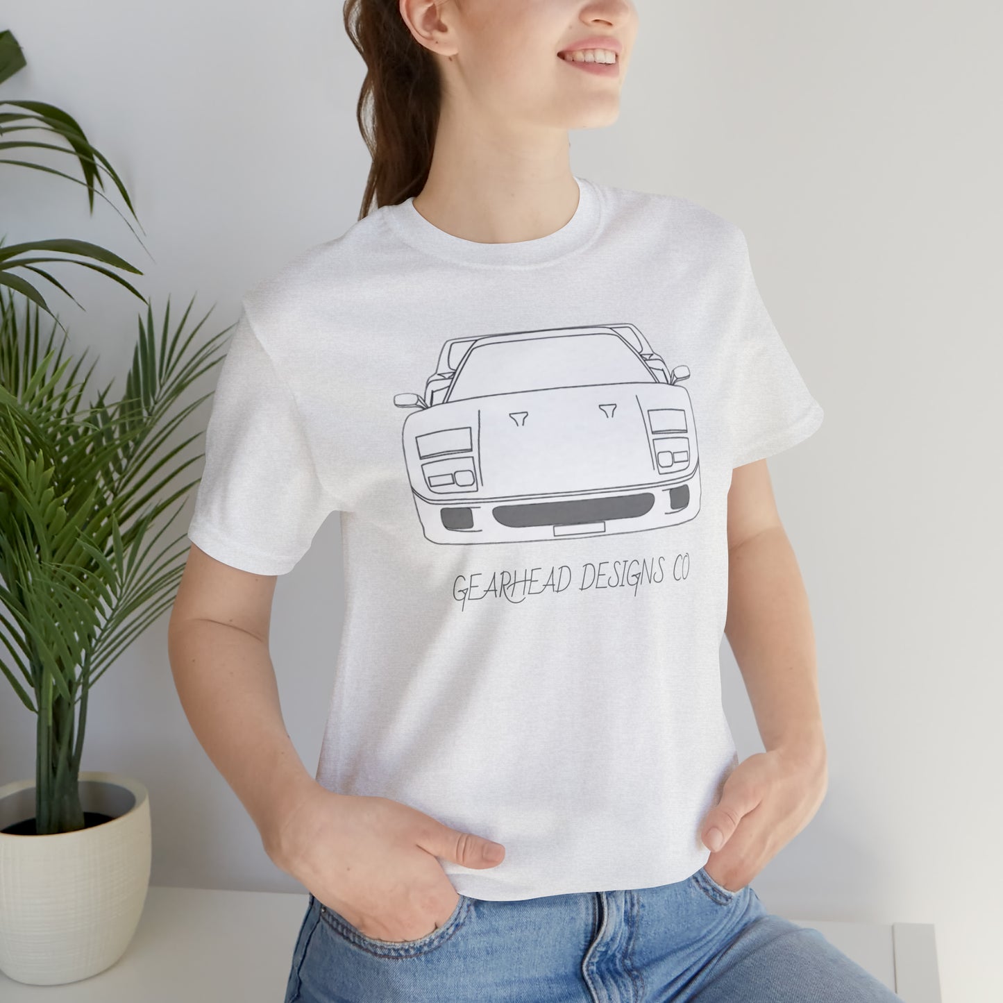 Ferrari F40 Front and Rear Bella+Canvas Tee