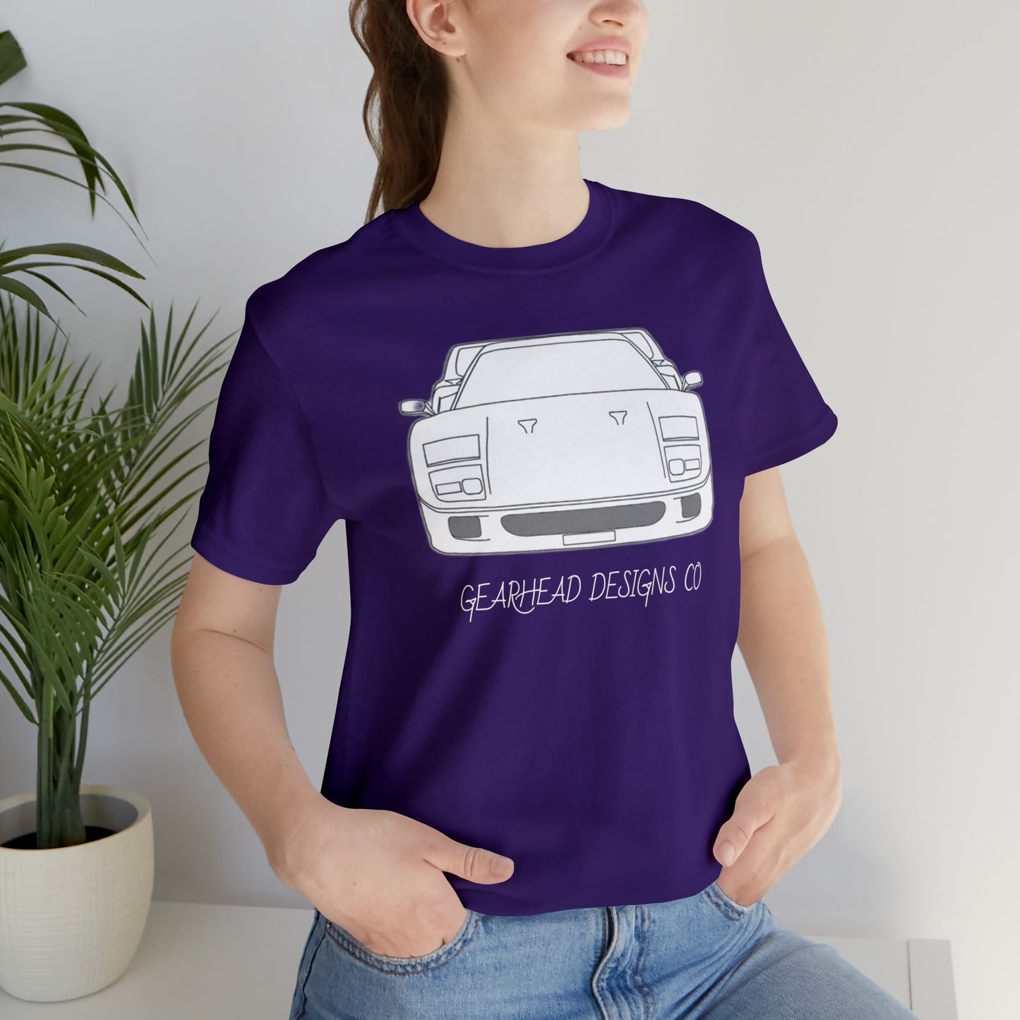 Ferrari F40 Front and Rear Bella+Canvas Tee