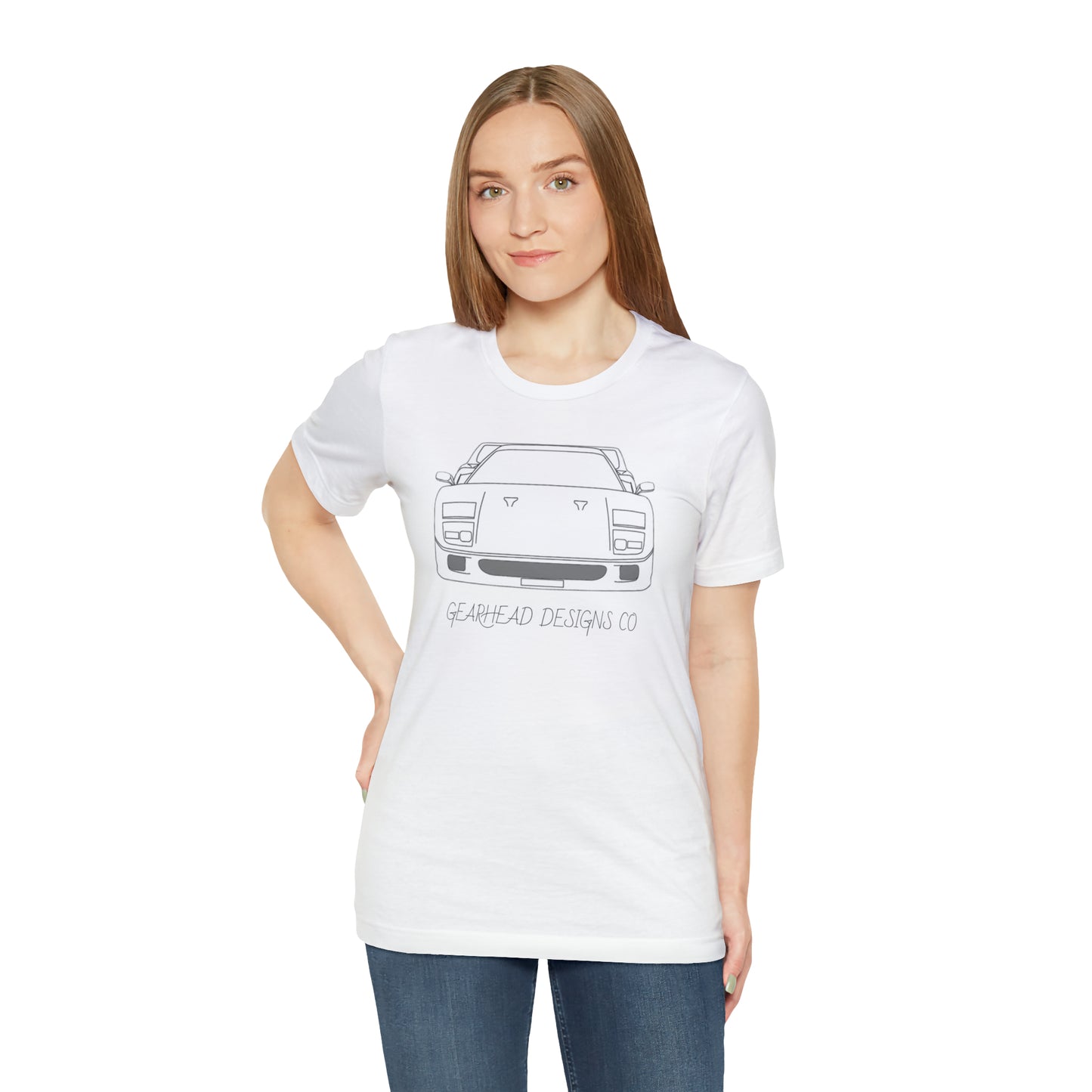 Ferrari F40 Front and Rear Bella+Canvas Tee