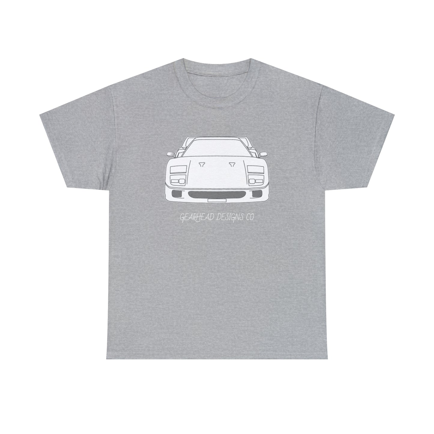 Ferrari F40 Graphics Front and Rear- Heavy Cotton