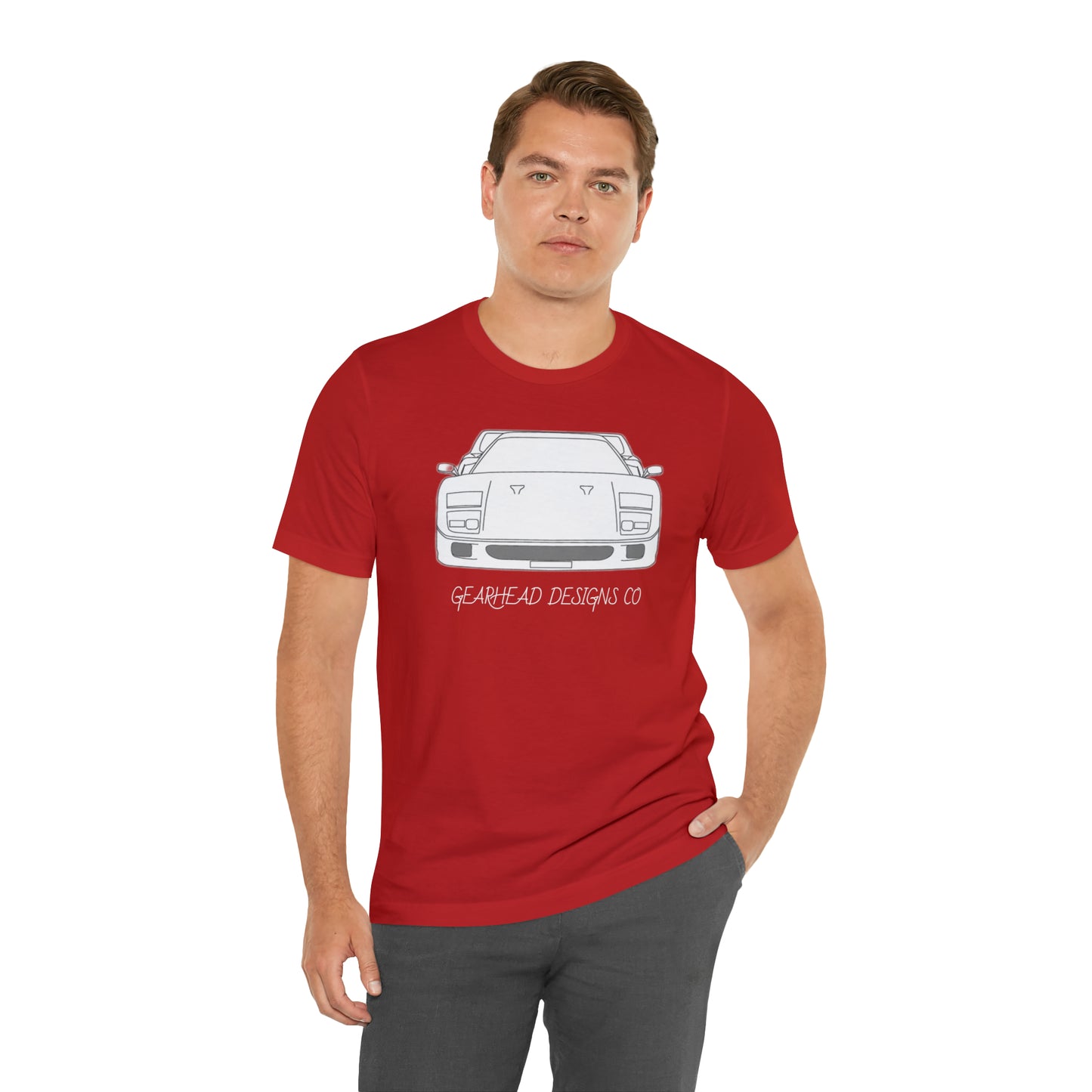 Ferrari F40 Front and Rear Bella+Canvas Tee