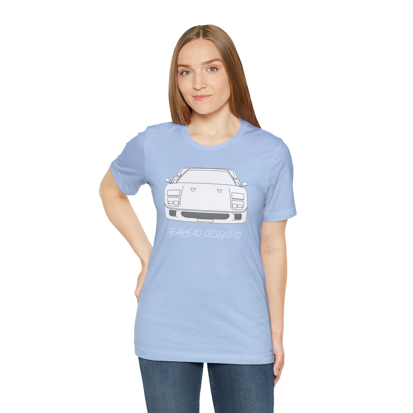 Ferrari F40 Front and Rear Bella+Canvas Tee