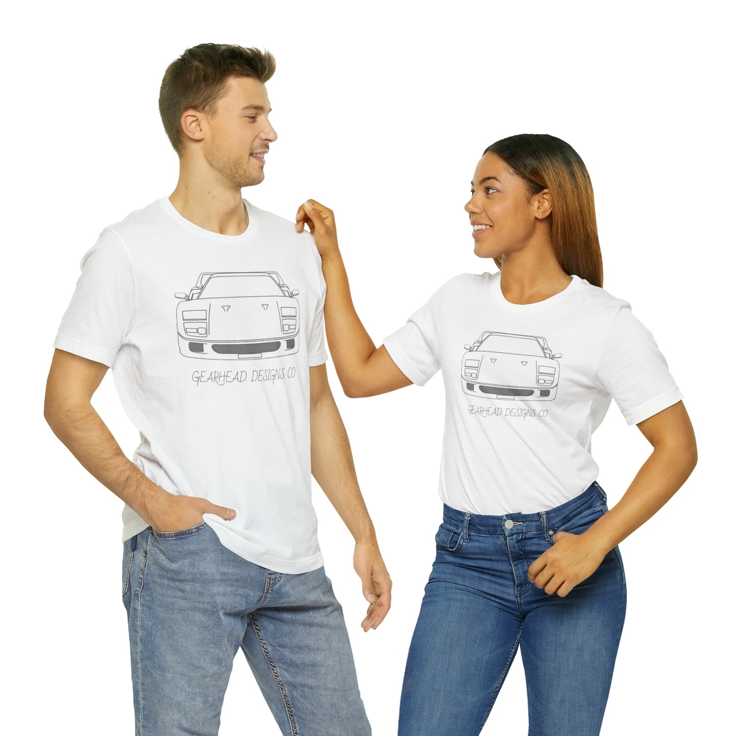 Ferrari F40 Front and Rear Bella+Canvas Tee