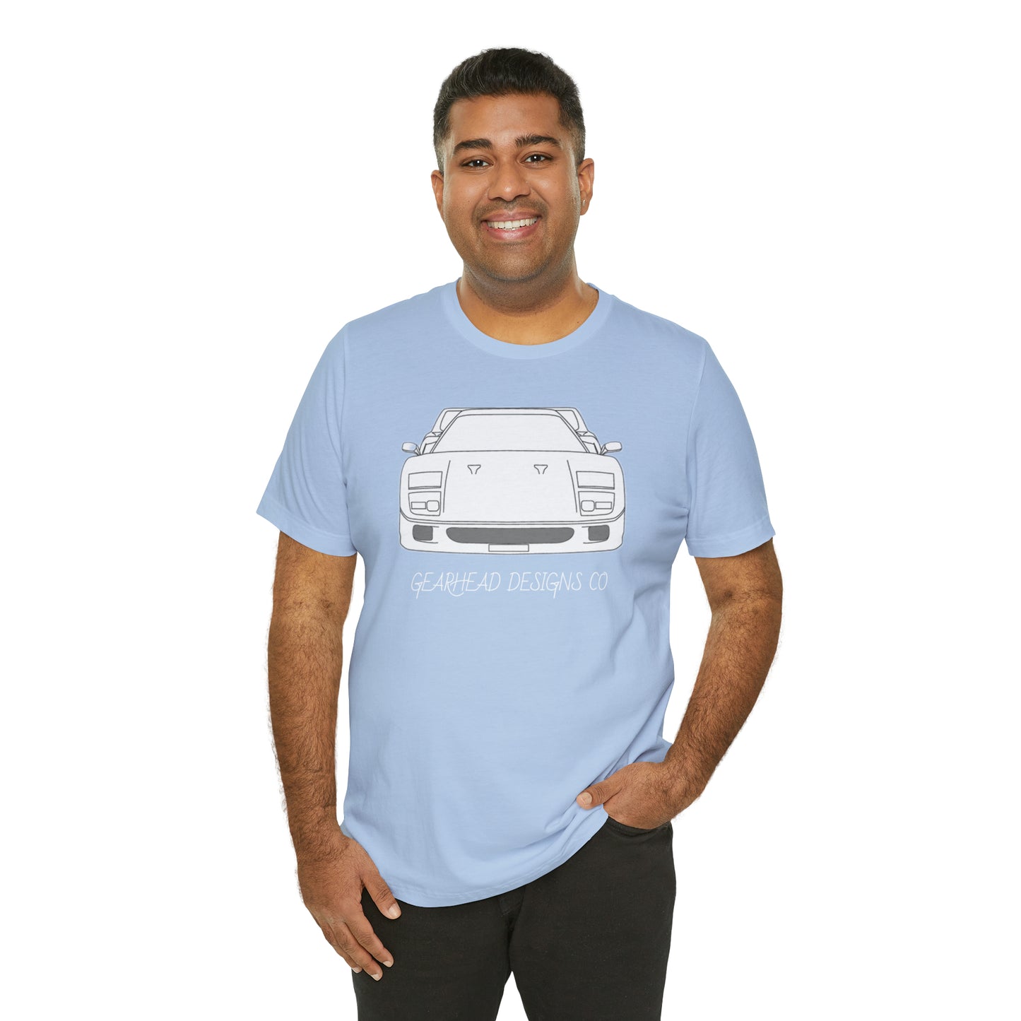 Ferrari F40 Front and Rear Bella+Canvas Tee