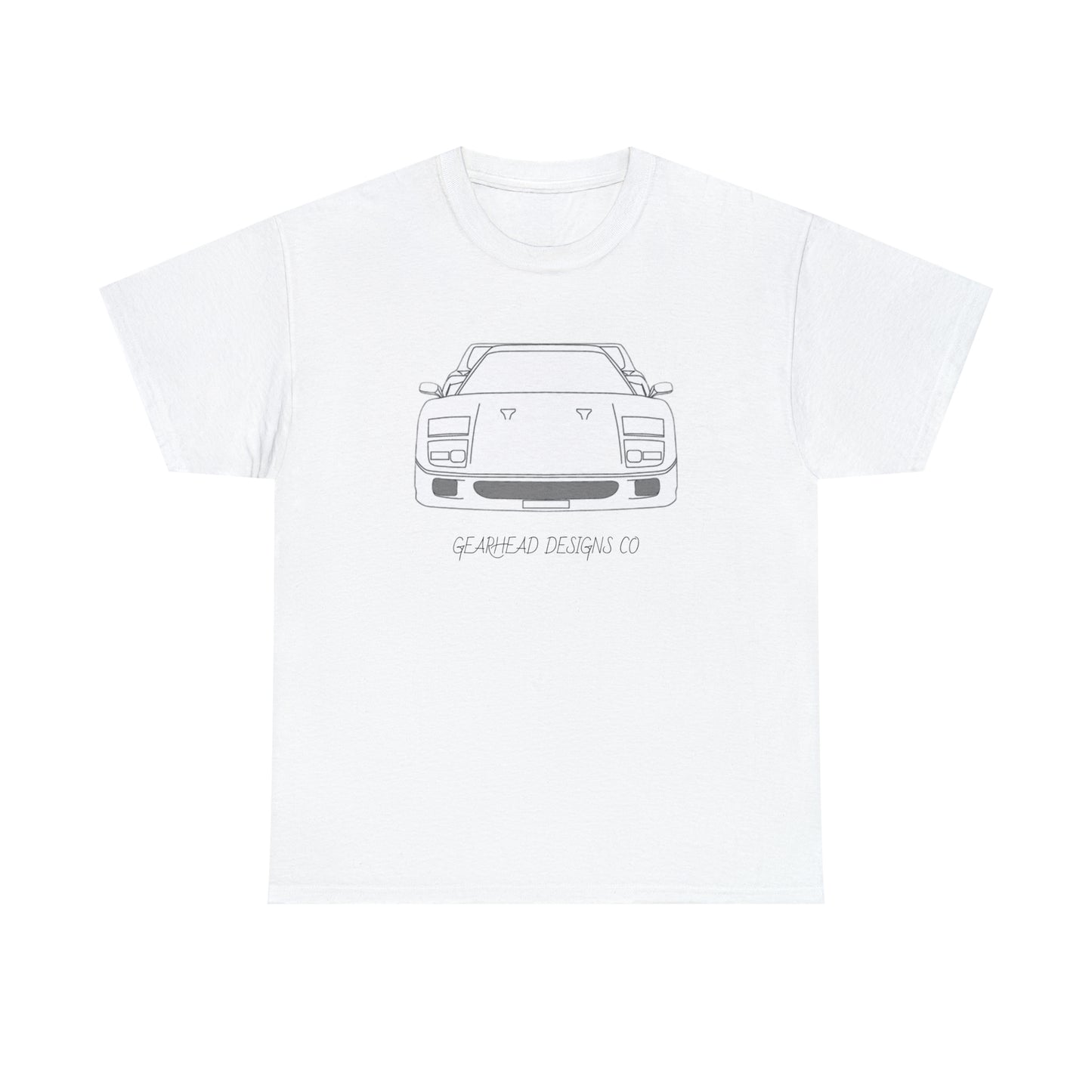 Ferrari F40 Graphics Front and Rear- Heavy Cotton