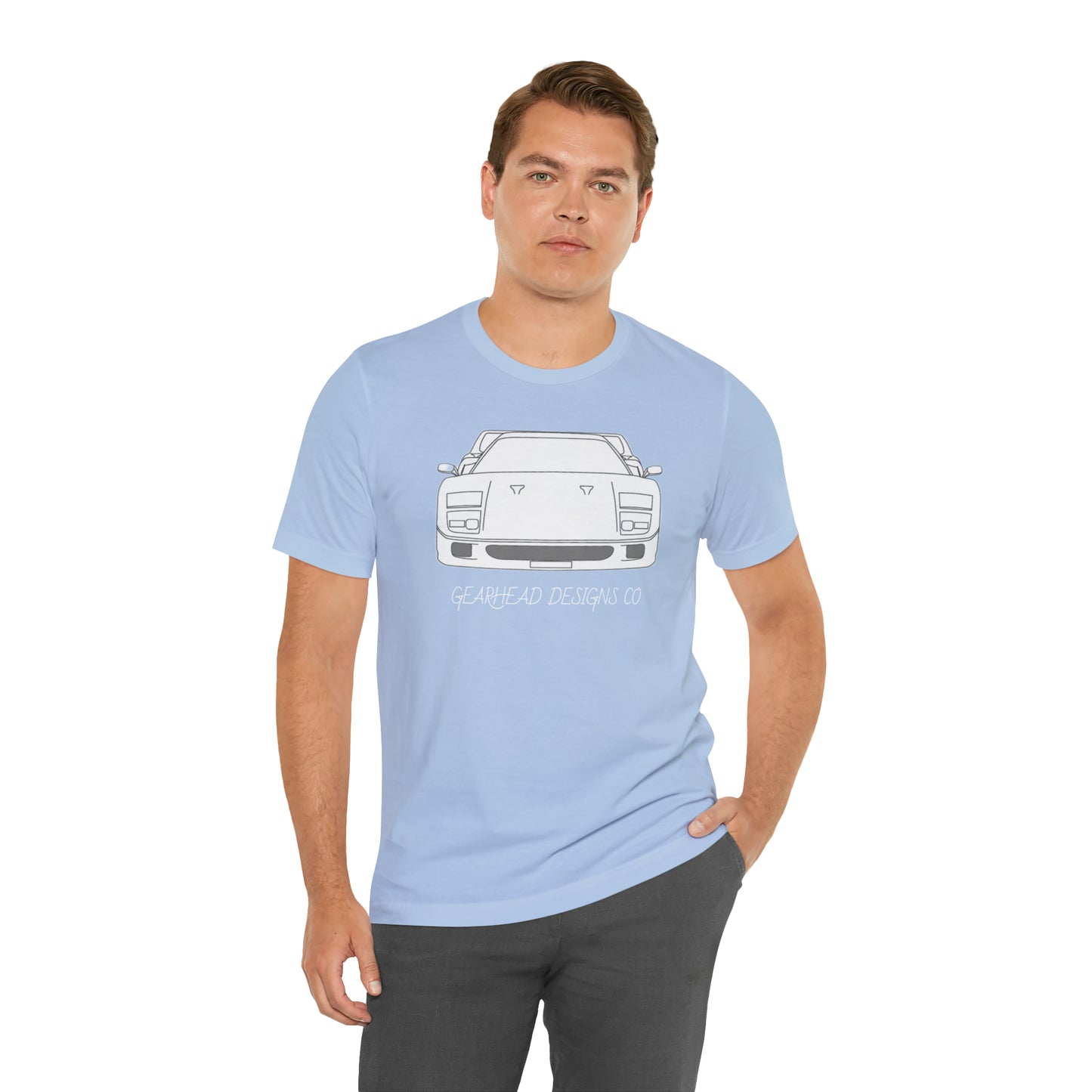 Ferrari F40 Front and Rear Bella+Canvas Tee