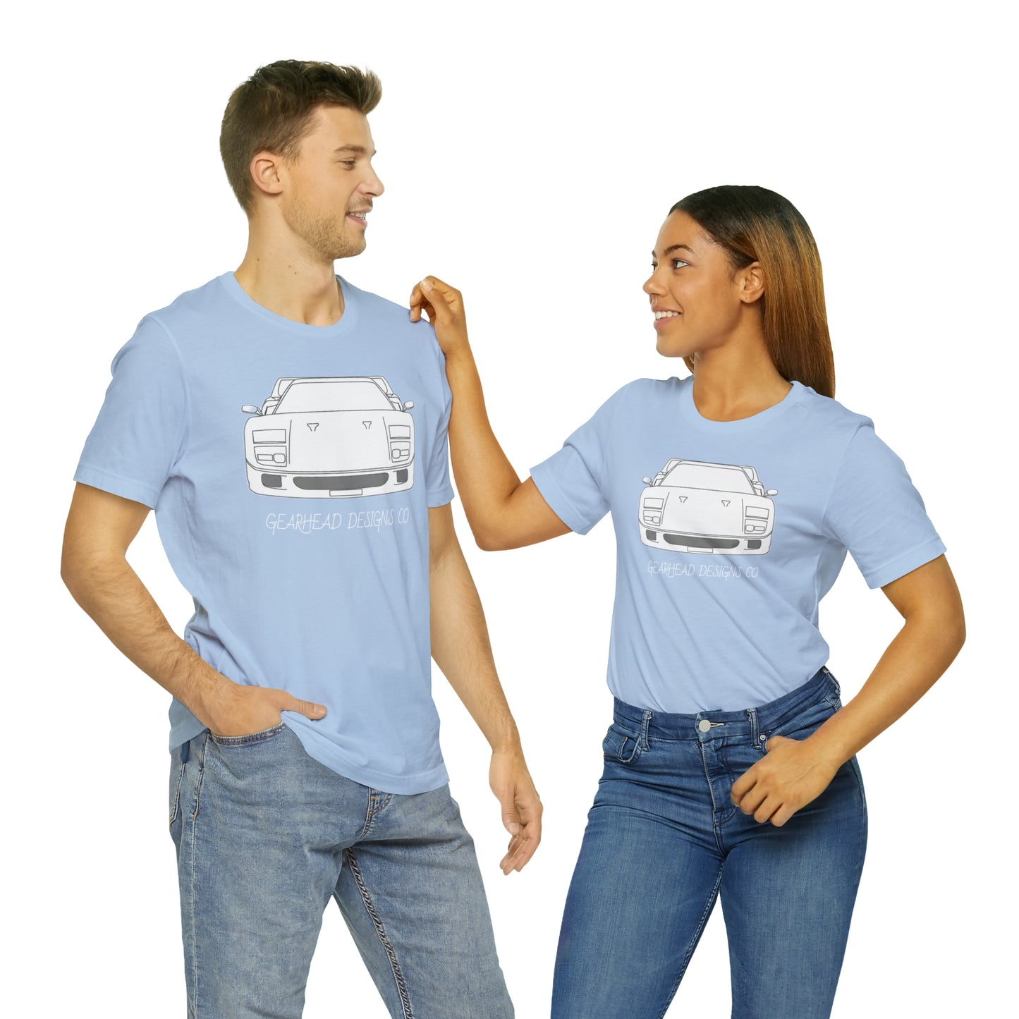 Ferrari F40 Front and Rear Bella+Canvas Tee